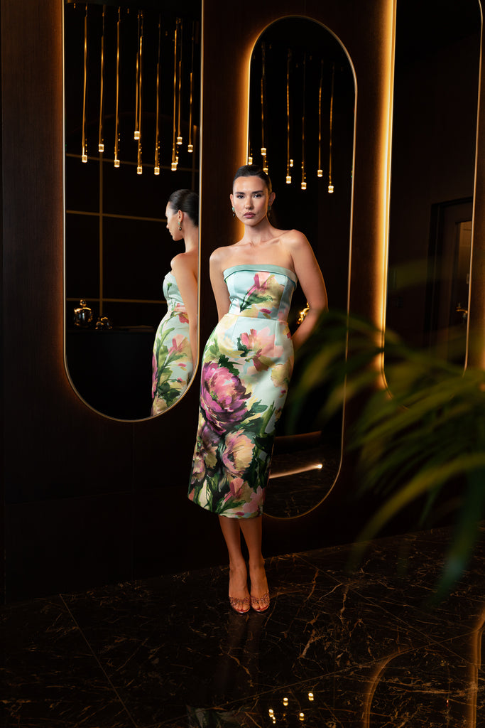 strapless open back dress Sea NYC Velvet Dress main image 1